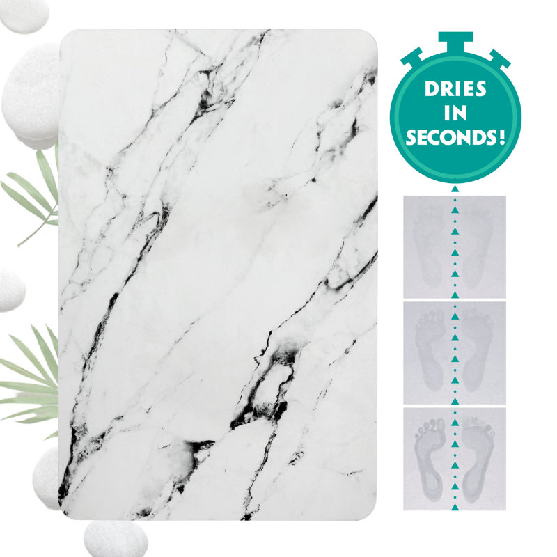 Latitude Run® Gelissa Quick Dry Bath Mat in Marble & Reviews | Wayfair